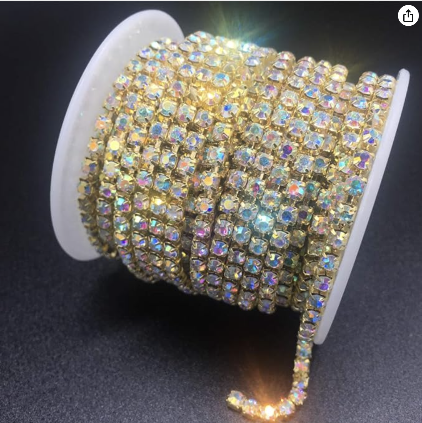 AB Bling Trim Rolls Gold