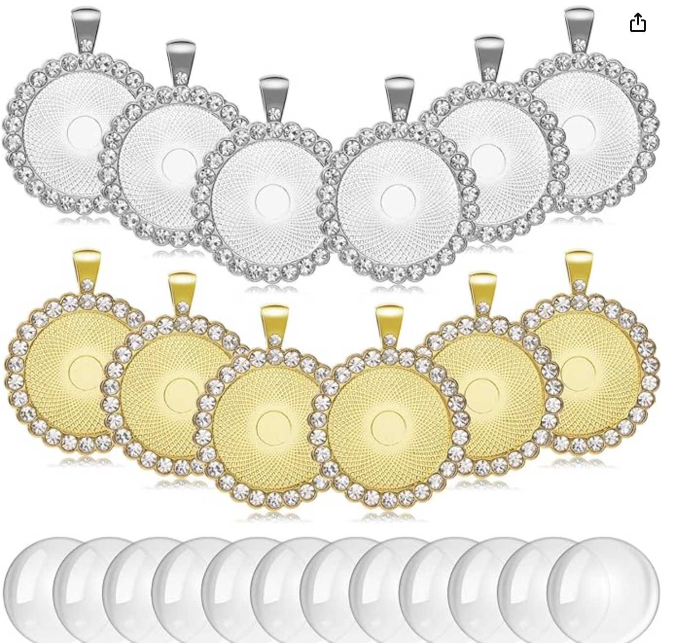 25mm Bezels With Rhinestones