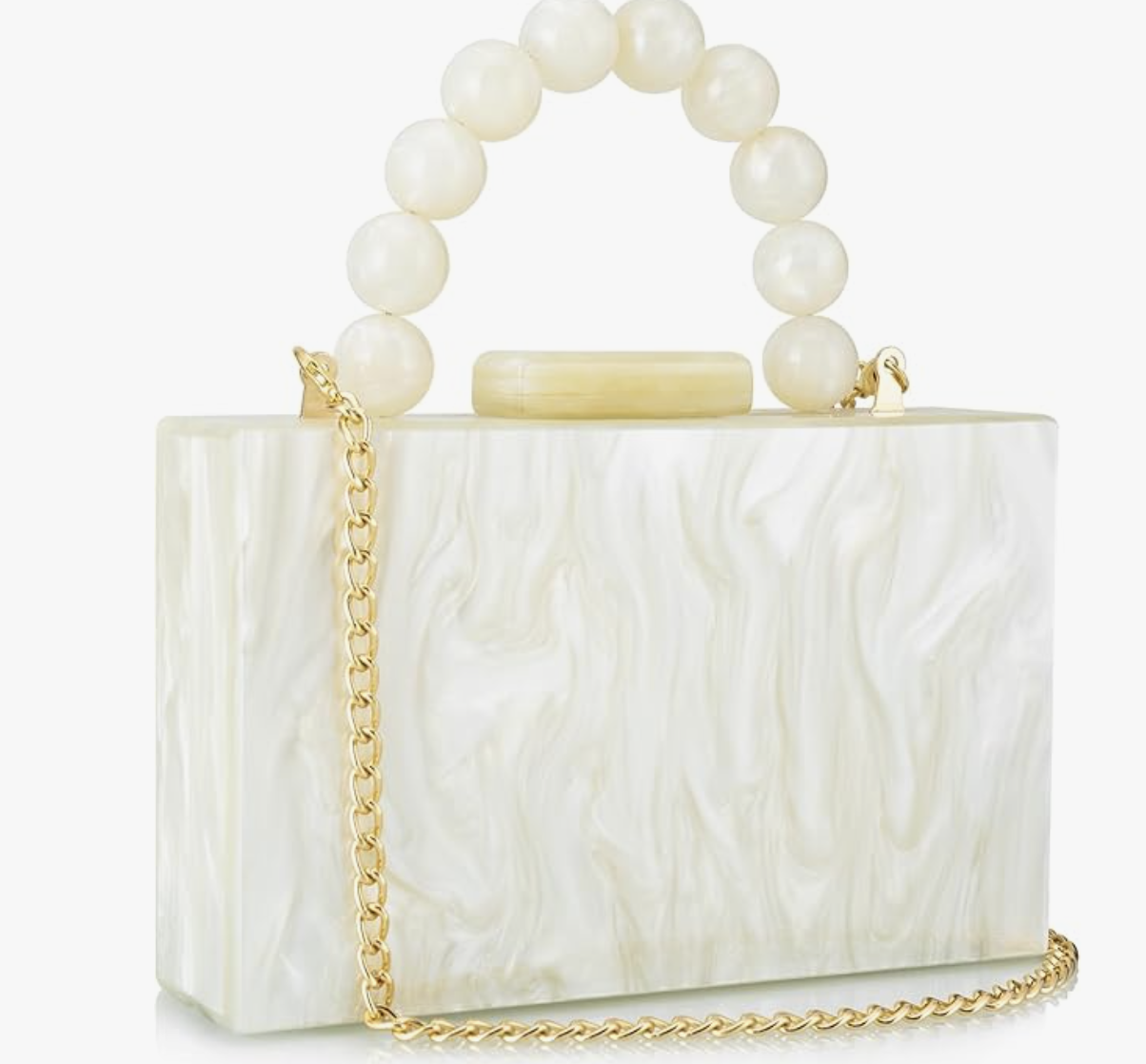 Pearlized / Alabaster Acrylic Purse