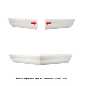 Self-Adhesive Crown Molding — White (3 sizes)